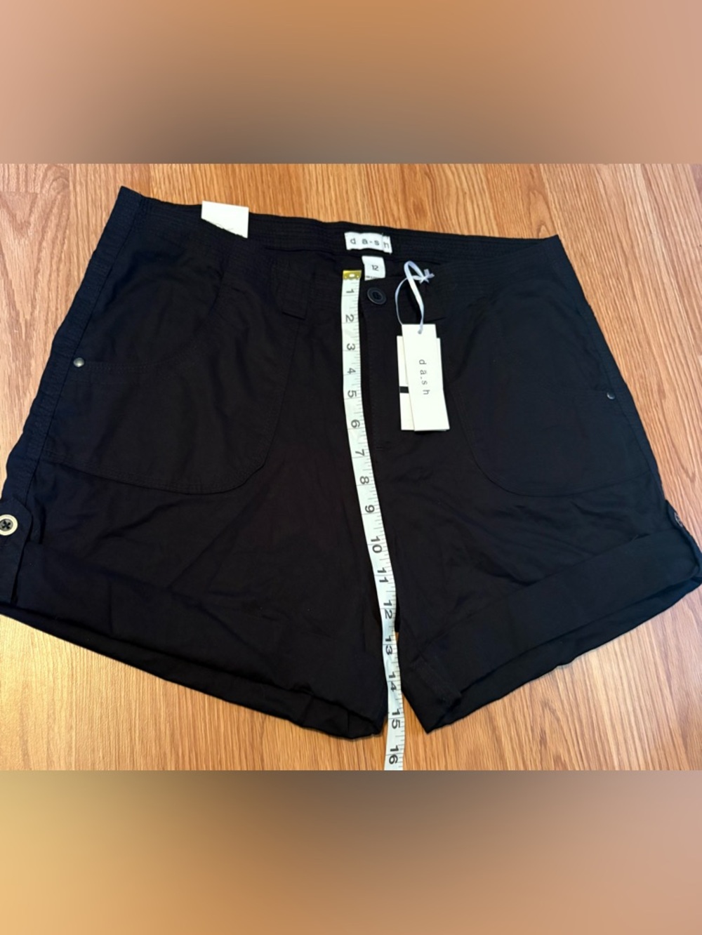 DASH Black Women's Stretch Jean Shorts